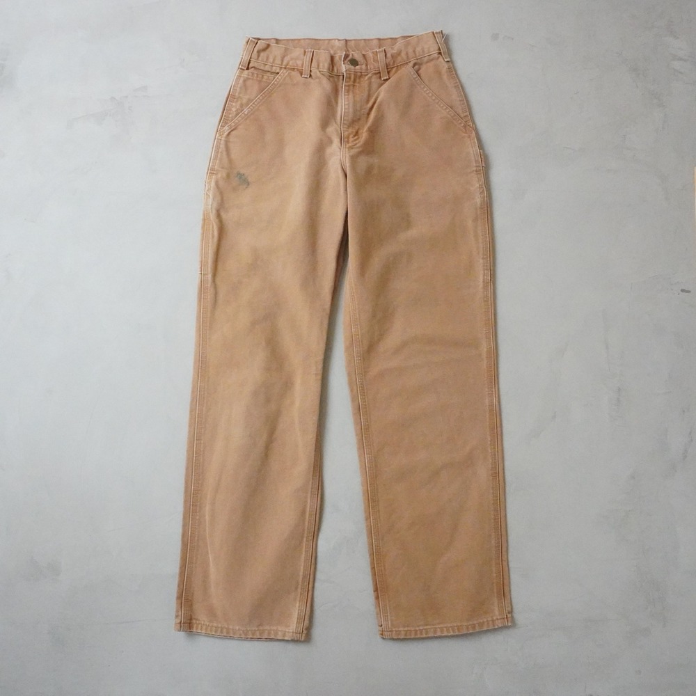 Vintage Carhartt B11-BRN Canvas Dungaree Pants 29x32 Mens Brown Workwear Pants